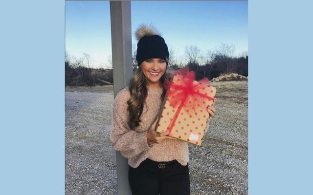Shelby Miller (2) holding gifts