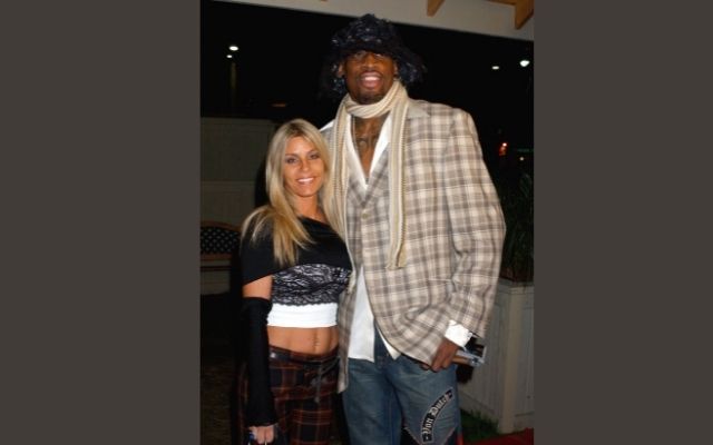 Michelle Moyer with Dennis Rodman